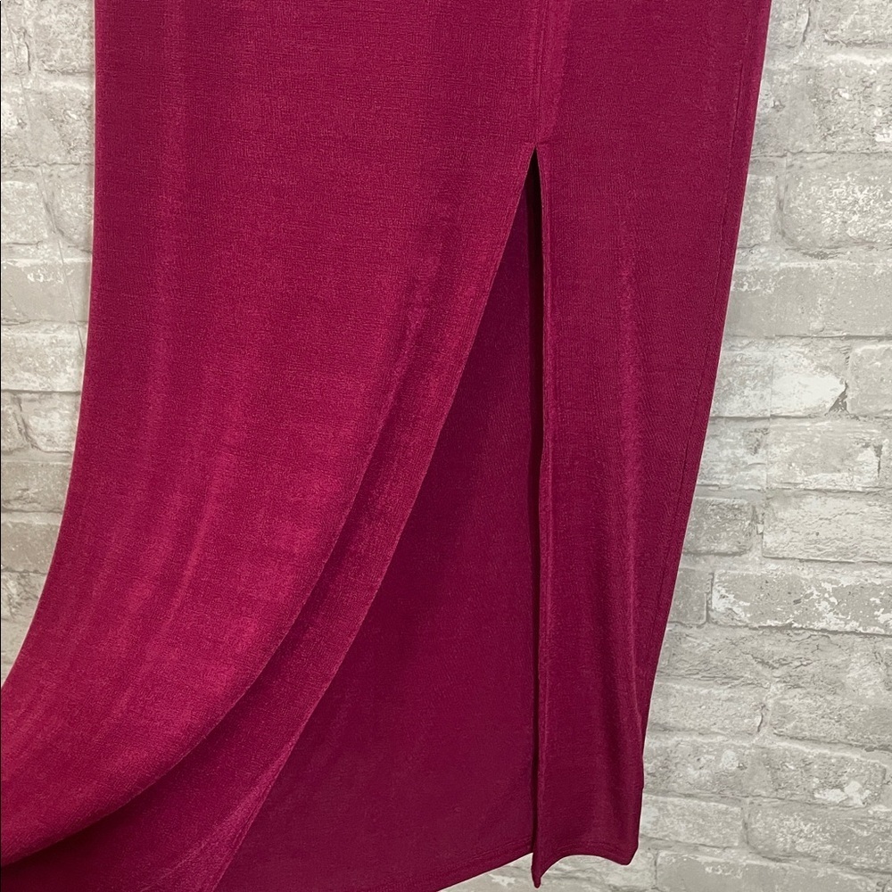 MABLE Raspberry High Slit Maxi Skirt - Picture 2 of 5